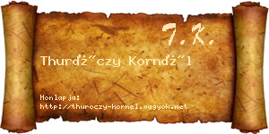 Thuróczy Kornél névjegykártya